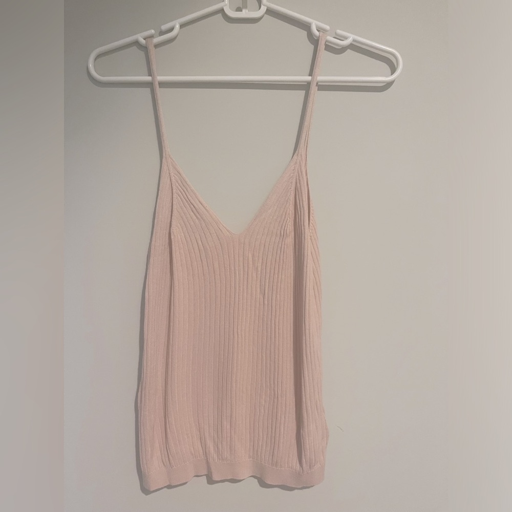 Pink knit tank. Great layering piece or beautiful on its own.